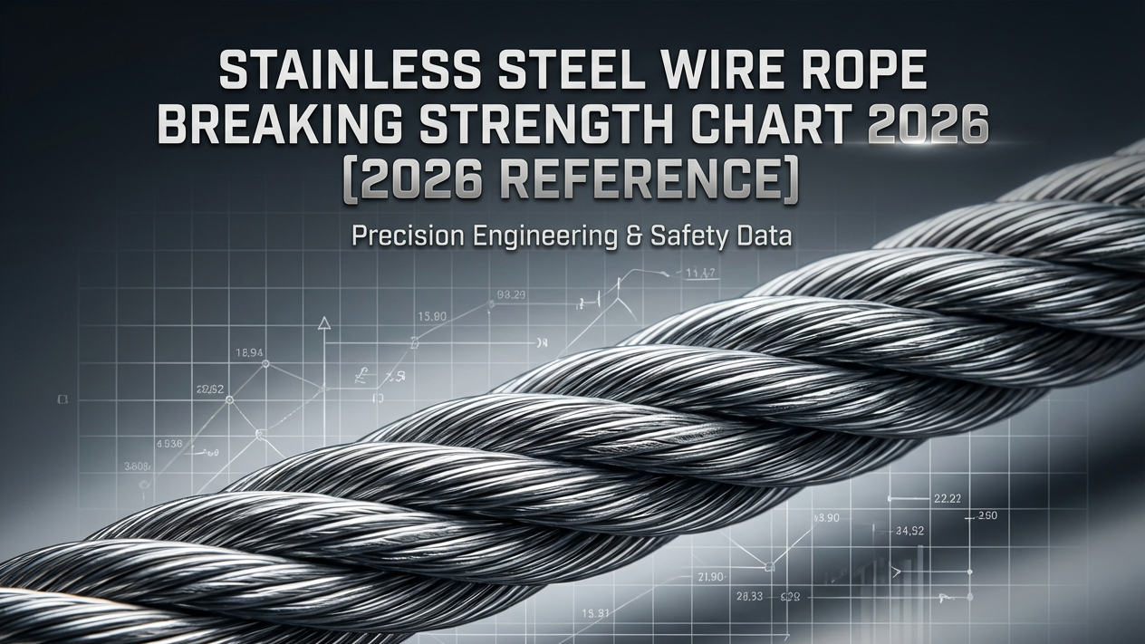 stainless steel wire rope breaking strength chart tensile data table