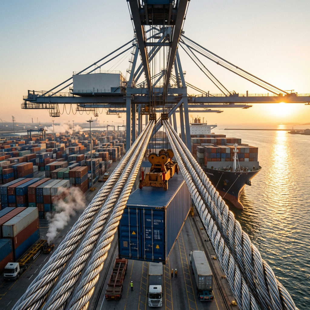 stainless steel wire rope for port crane lifting container terminal