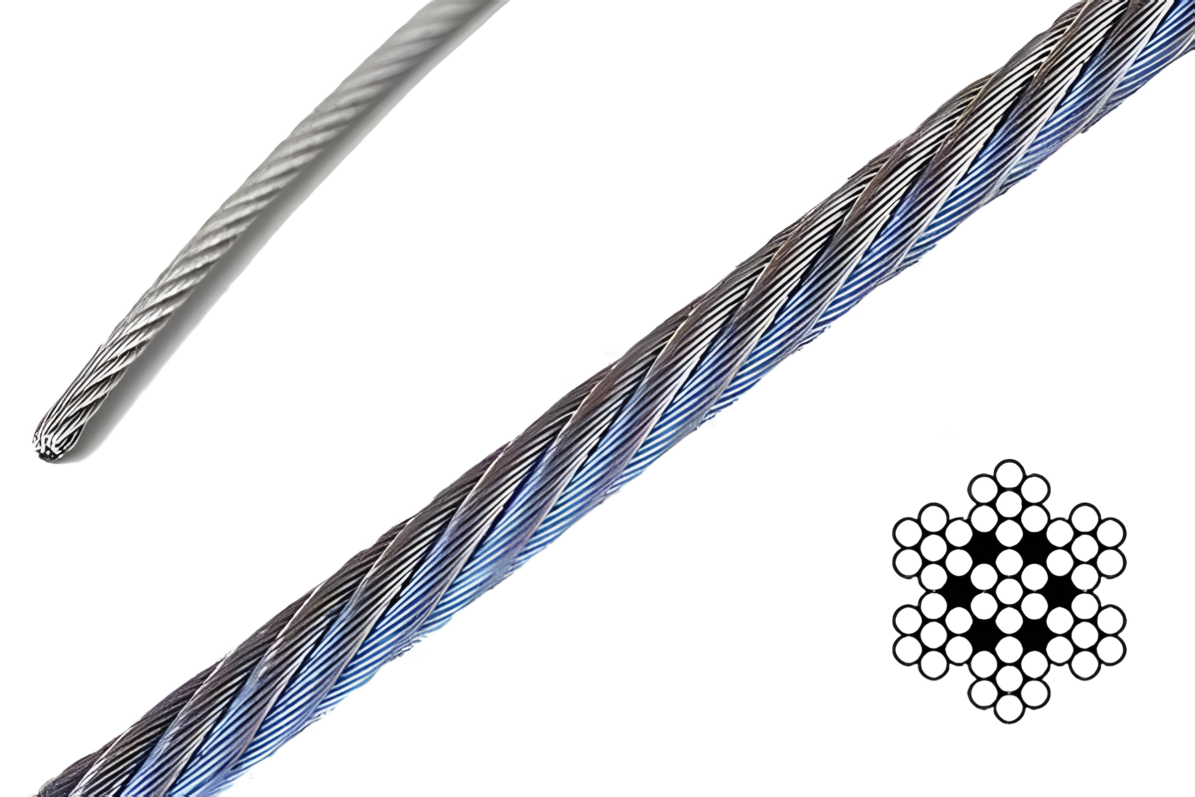 7x7 304 316 stainless steel wire rope general purpose